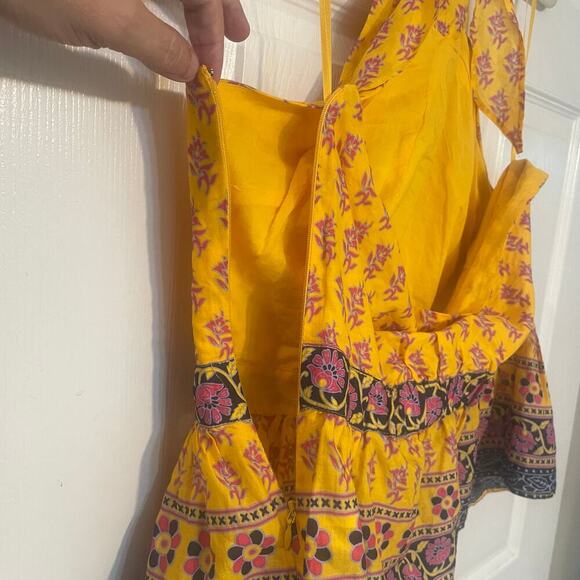 NWT J Crew Halter peplum top in sunny block print size Large - Picture 6 of 15